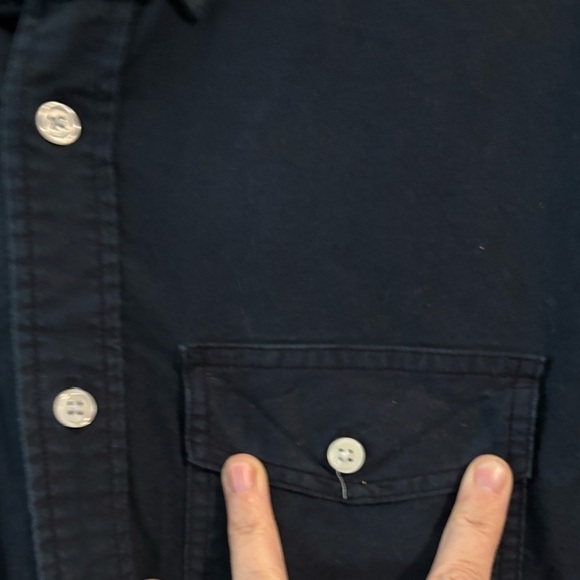 Abercrombie and Fitch Men's XXL, Dark Blue, Button Collar, Button Up Oxford EUC - Picture 13 of 13